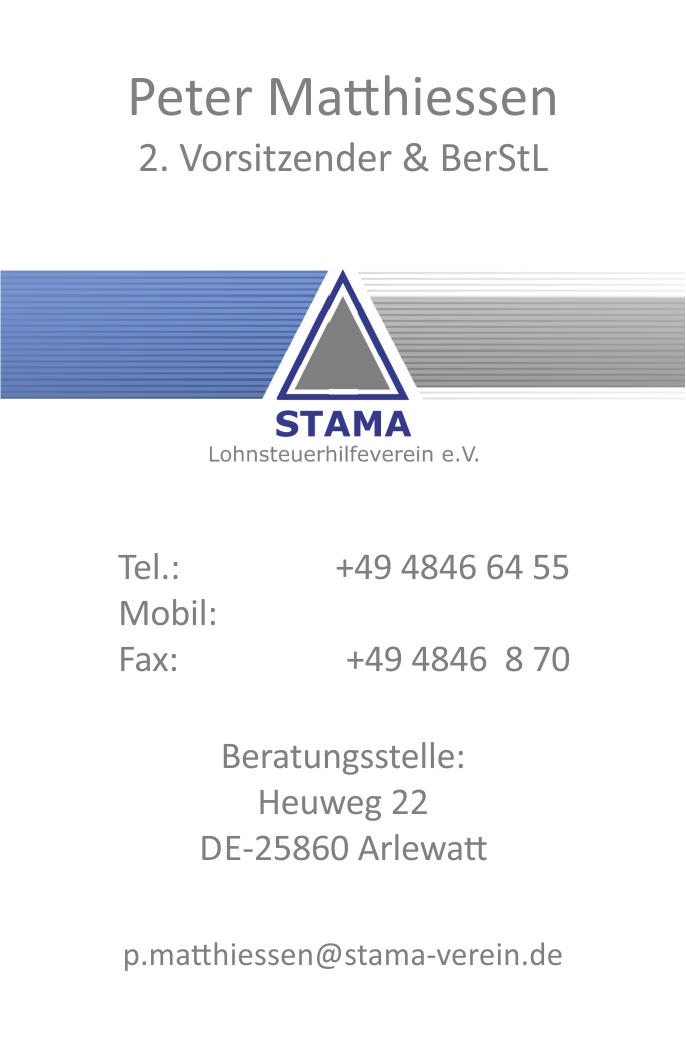 Visitenkarte von Peter Matthiessen